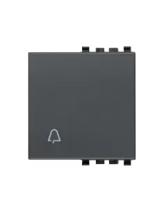 Vimar 20022.C Botón de 2 módulos con símbolo de timbre gris